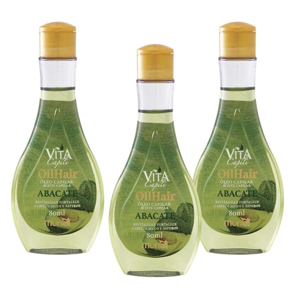 Kit 3 und Óleo Capilar Vita Capili Abacate 80ml