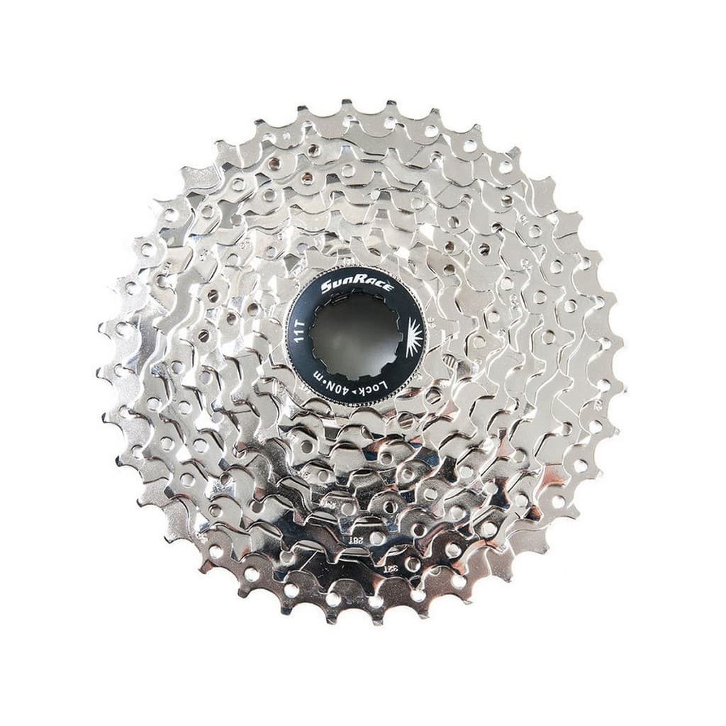 CASSETE 9V SUNRACE M98 11/36D - PRATA