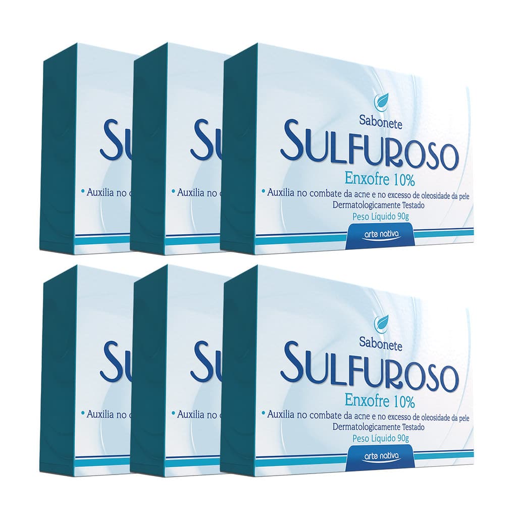 Kit 6 und Sabonete Enxofre Sulfuroso Arte Nativa 90g