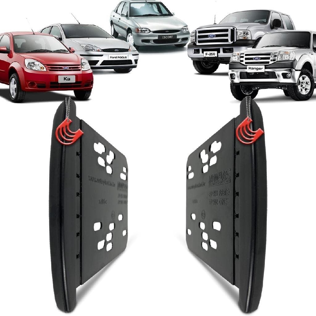 Moldura Painel 2Din Central Multimidia Dvd Mp5 Preta Ford Ka Escort Focus Ranger F250 F350 F4000