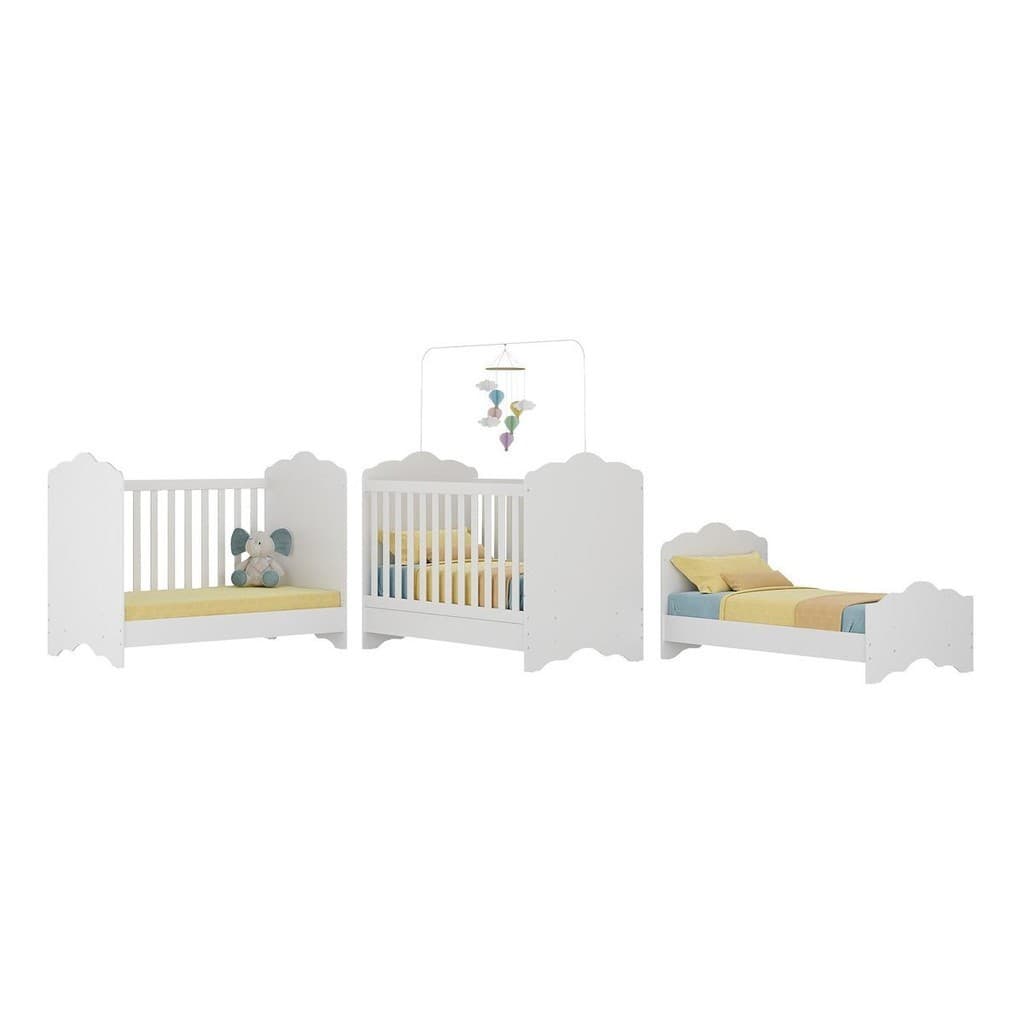 Berço Americano 3 em 1 para Colchão 70x130cm Quindim Multimóveis BB0536PA
