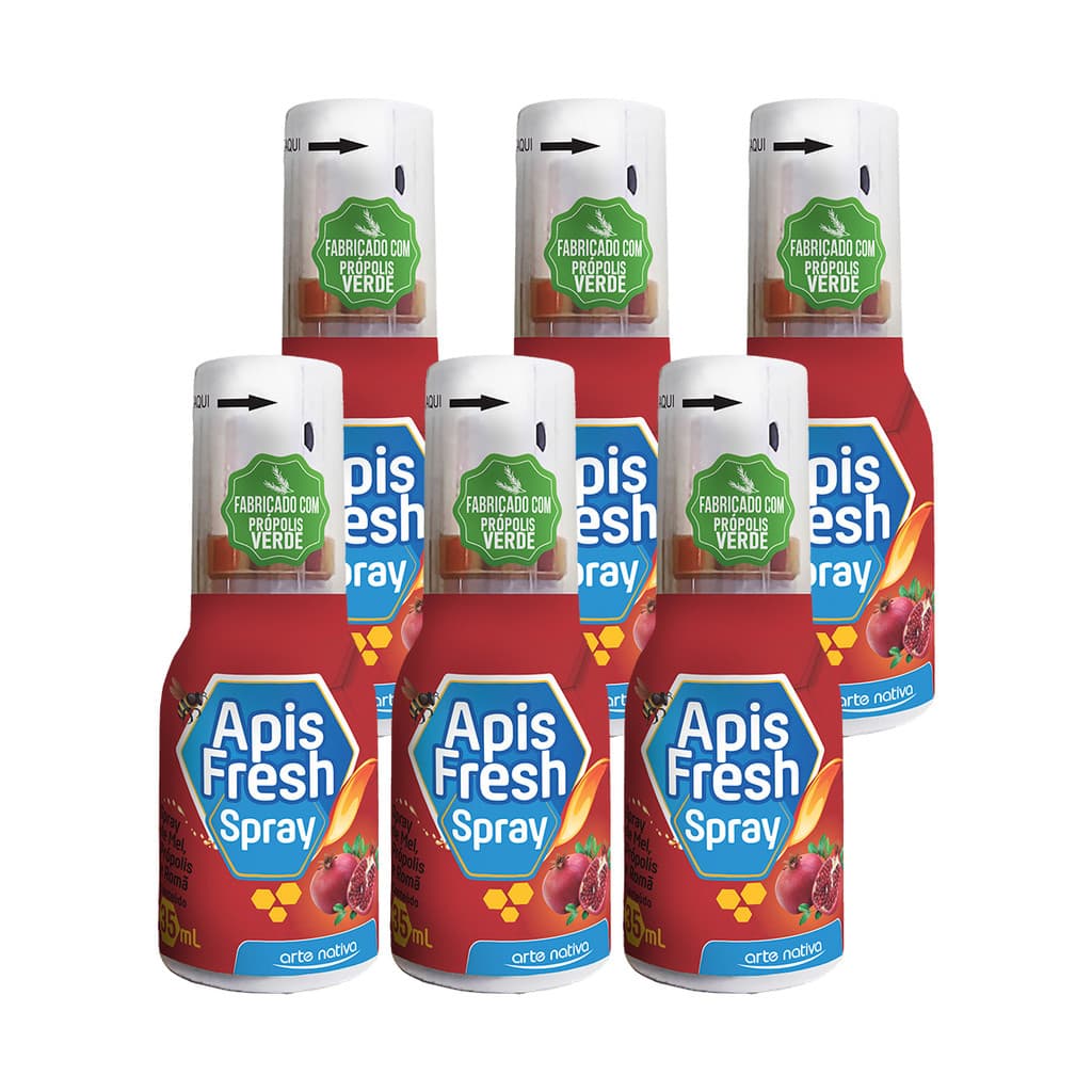 Kit 6 und Apis Fresh Spray Mel C/ Própolis e Romã 35ml