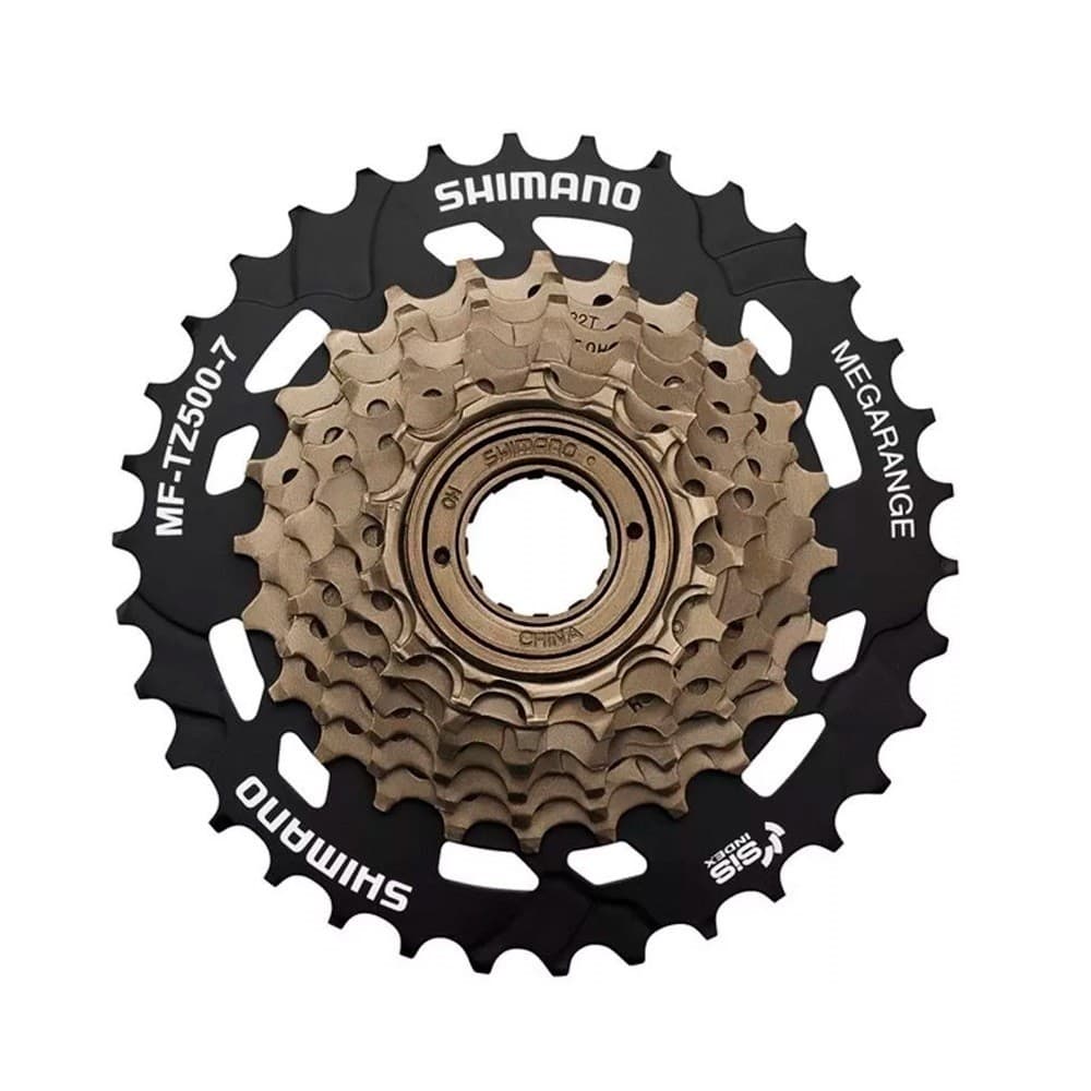CATRACA RODA LIVRE SHIMANO TOURNEY MF-TZ500 14/34D MEGARANGE 7V P/ CUBO DE ROSCA - 3x7v