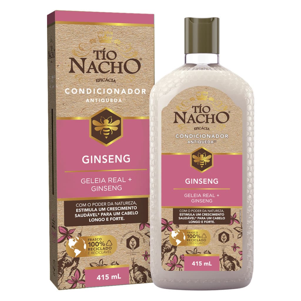 Condicionador Tio Nacho Ginseng 415ml - Antiqueda e Promove Fios Longos