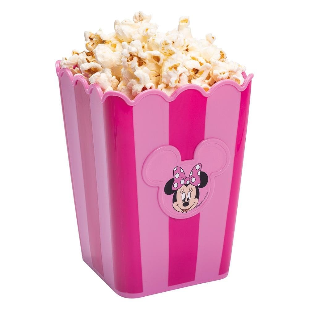 Balde Pote Pipoca Minnie Pipoqueira Retrô Rosa Plasútil