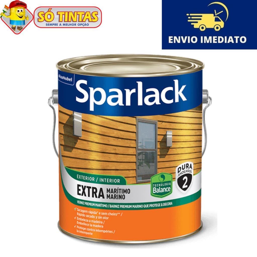 Verniz Marítimo Base Água Acetinado Incolor 3,6 Litros Protege e Decora - Sparlack