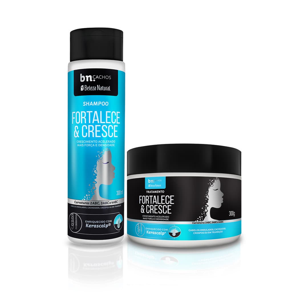 Kit Duo Shampoo + Máscara de Tratamento Fortalece e Cresce bn.Cachos (2 itens)
