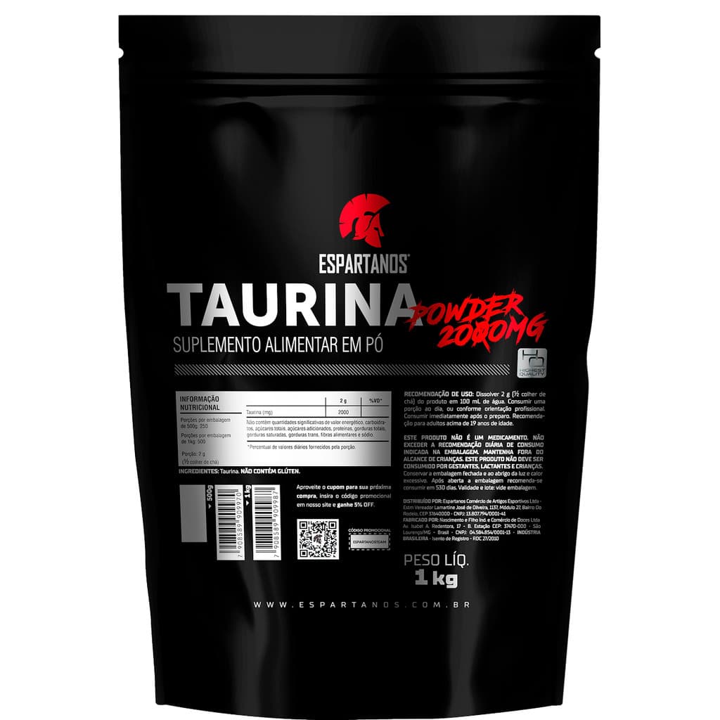 Taurina Powder 2000mg 1 kg - Espartanos