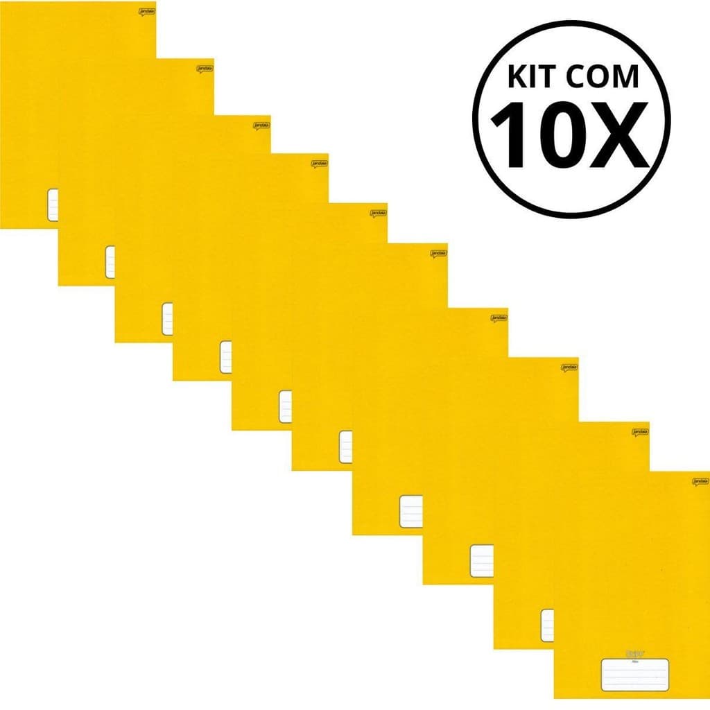 Kit Com 10 Caderno Brochura 96 Fls Pautado Capa Dura - Stiff KITS:KIT 08