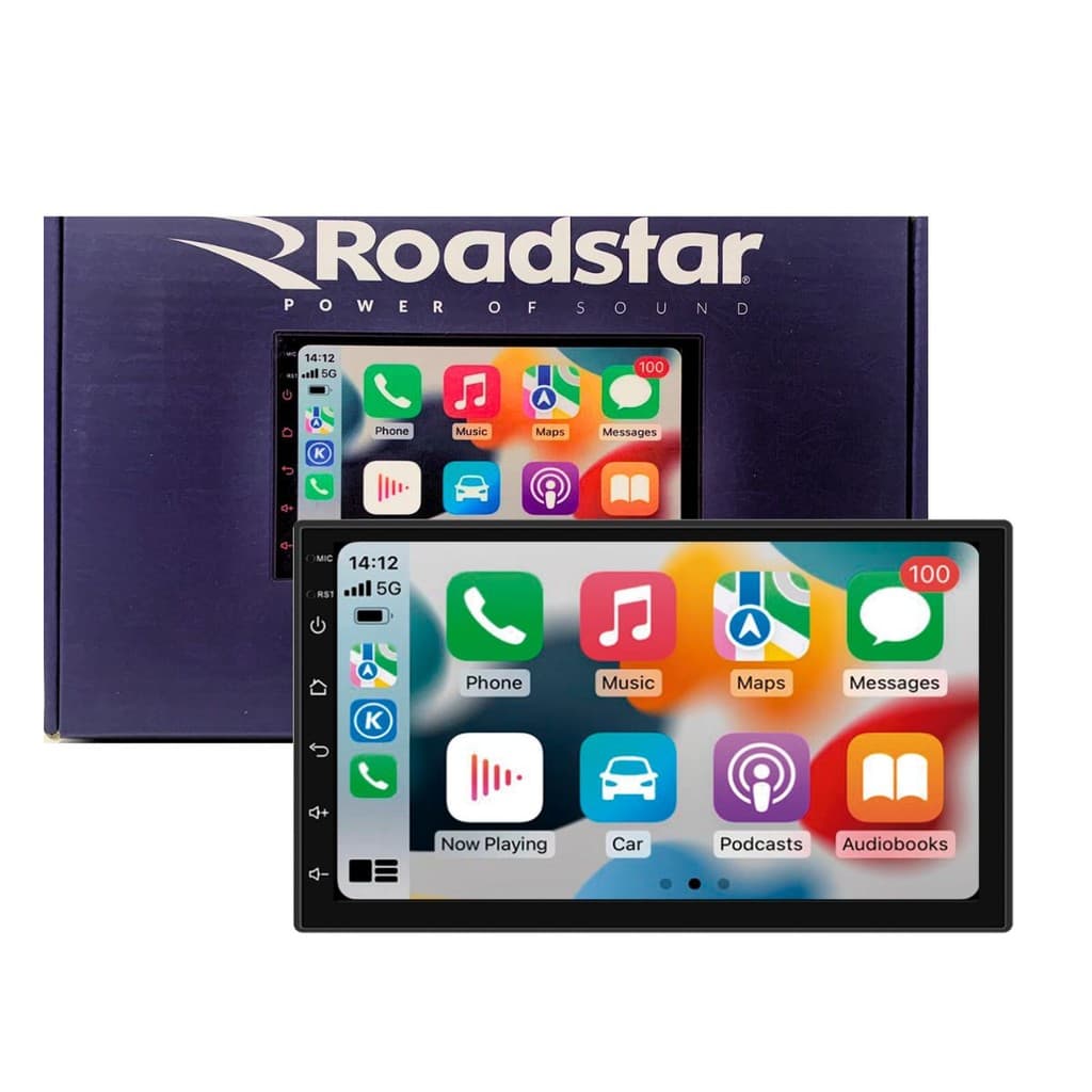 Central Multimídia Touch 7 Polegadas Android 12 Espelha Carplay Sem Fio Bluetooth USB RS-815BR PRIME