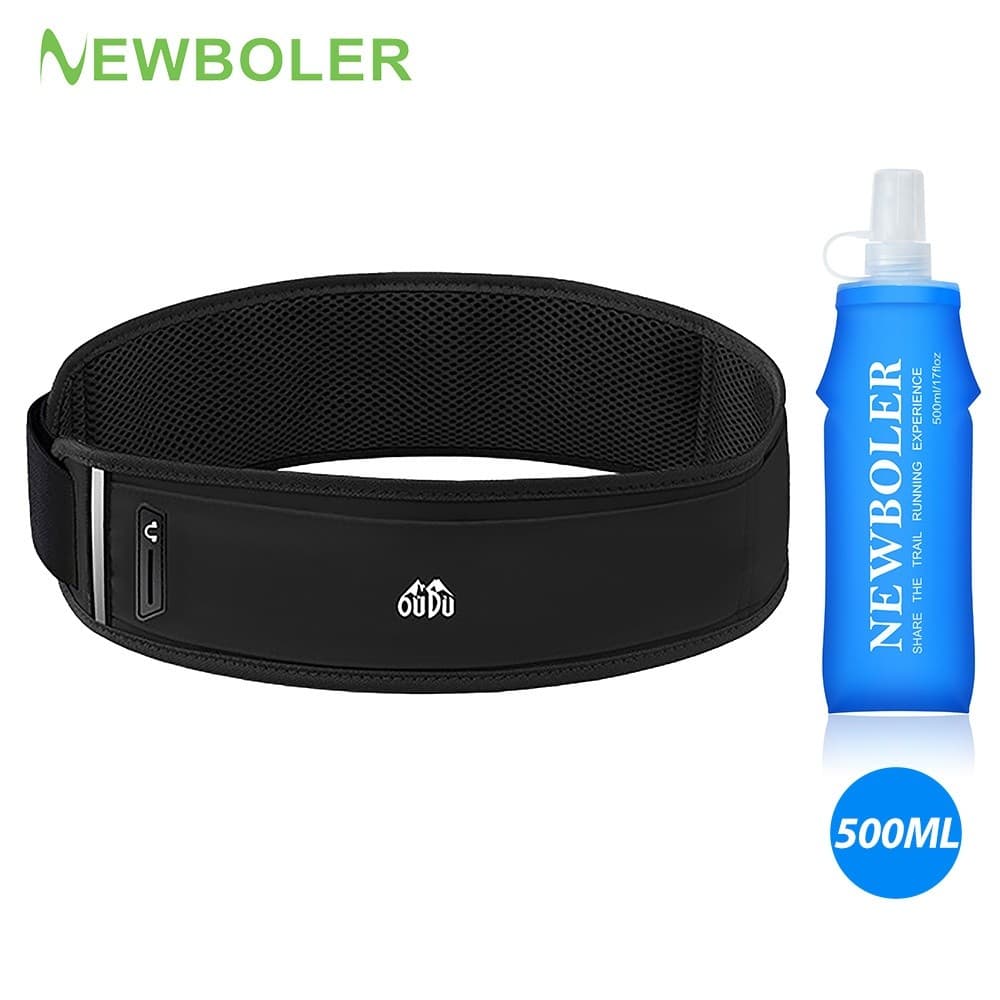 NEWBOLER Cinto De Corrida Ao Ar Livre Com Garrafa De Água Macia Saco Respirável Esportes Cintura Fitness Montanhismo Mar