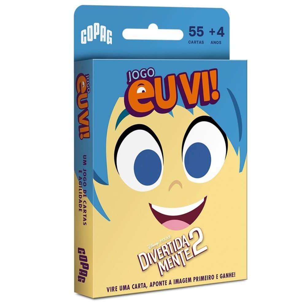 JOGO EU VI! DIVERTIDAMENTE 2 COPAG 55 CARTAS BARALHO DISNEY RACIOCÍNIO DIVERSÃO CRIANÇA INFANTIL