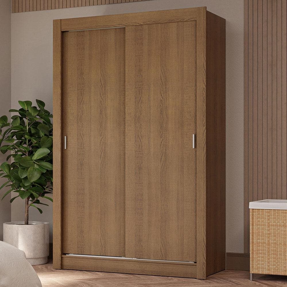Guarda-Roupa Solteiro 2 Portas de Correr 4 Gavetas Rustic Vivare Plus Madesa