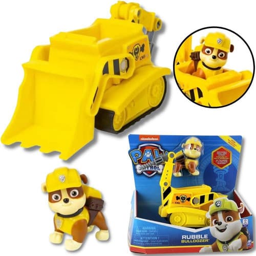 Patrulha Canina Brinquedos Boneco Rubble com Veículo Sólido - Sunny