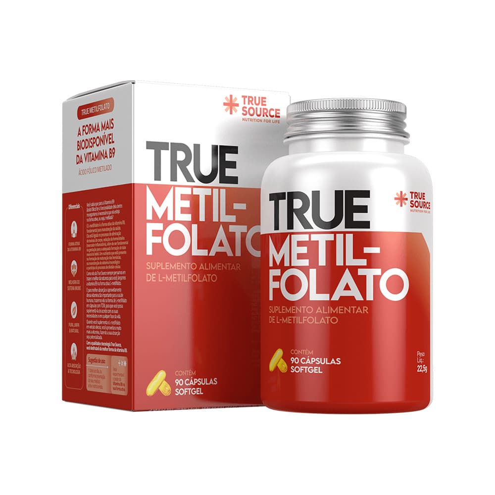 True Metilfolato  90 Cápsulas True Source