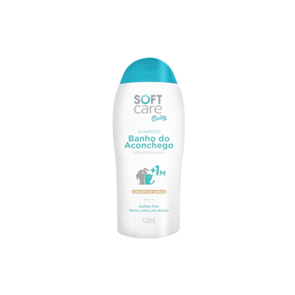 Shampoo Filhotes Soft Care Baby Banho Do Aconchego Cachorro Gato 120mL