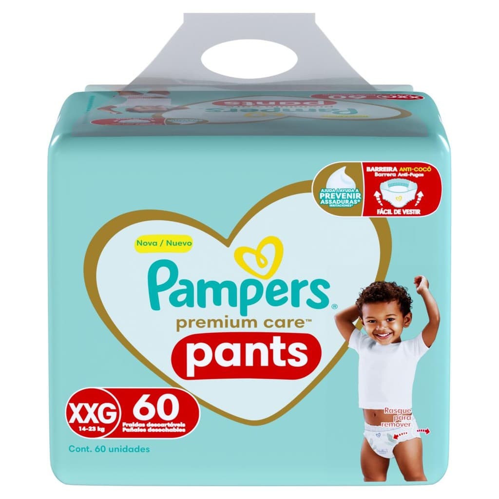 Fralda Pampers Pants Premium Care XXG 60 un