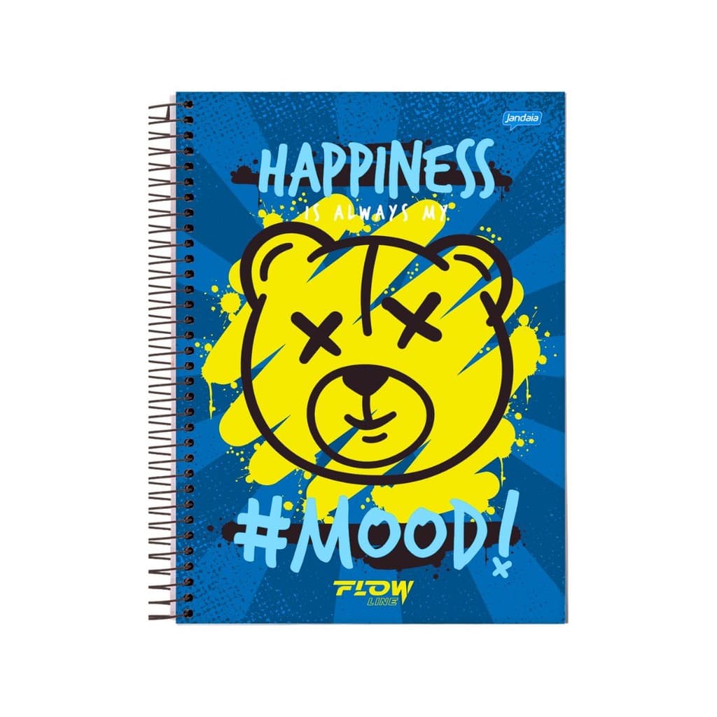 Caderno 20 Matéria Universitario Masculino 320 Folhas Flow - Jandaia MODELO:URSO