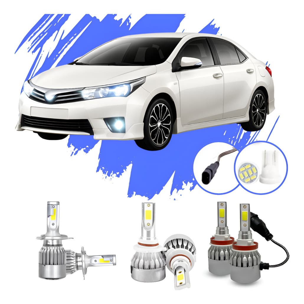 Lâmpada Led Corolla 2015 A 2017 Kit V10 - Efeito Xênon