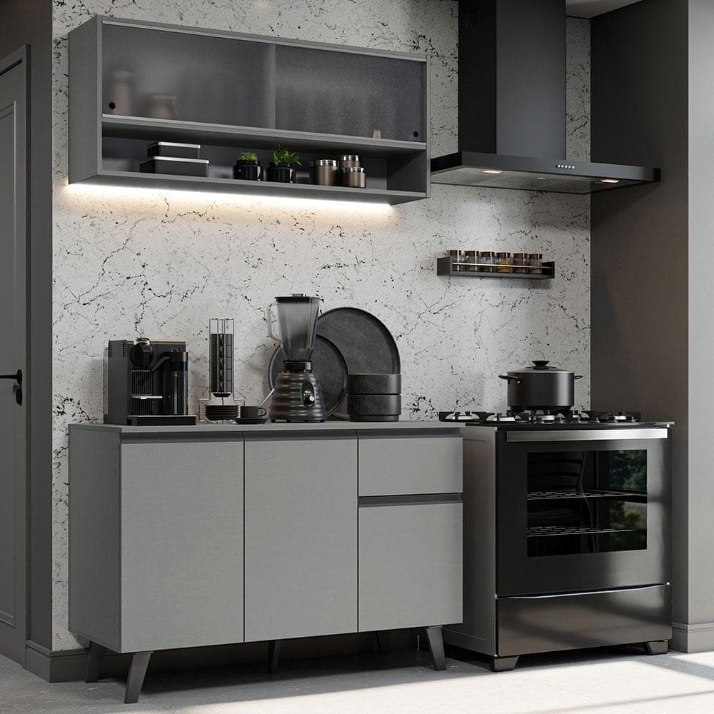 Armário de Cozinha Compacta 120 cm Nice Madesa 02