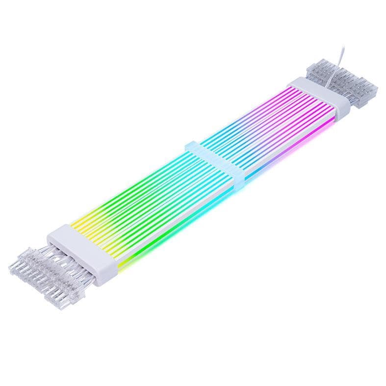 Cabo Extensor Sleeved Acegeek AC38, ARGB, 345mm, Branco, AG-AC38-WH