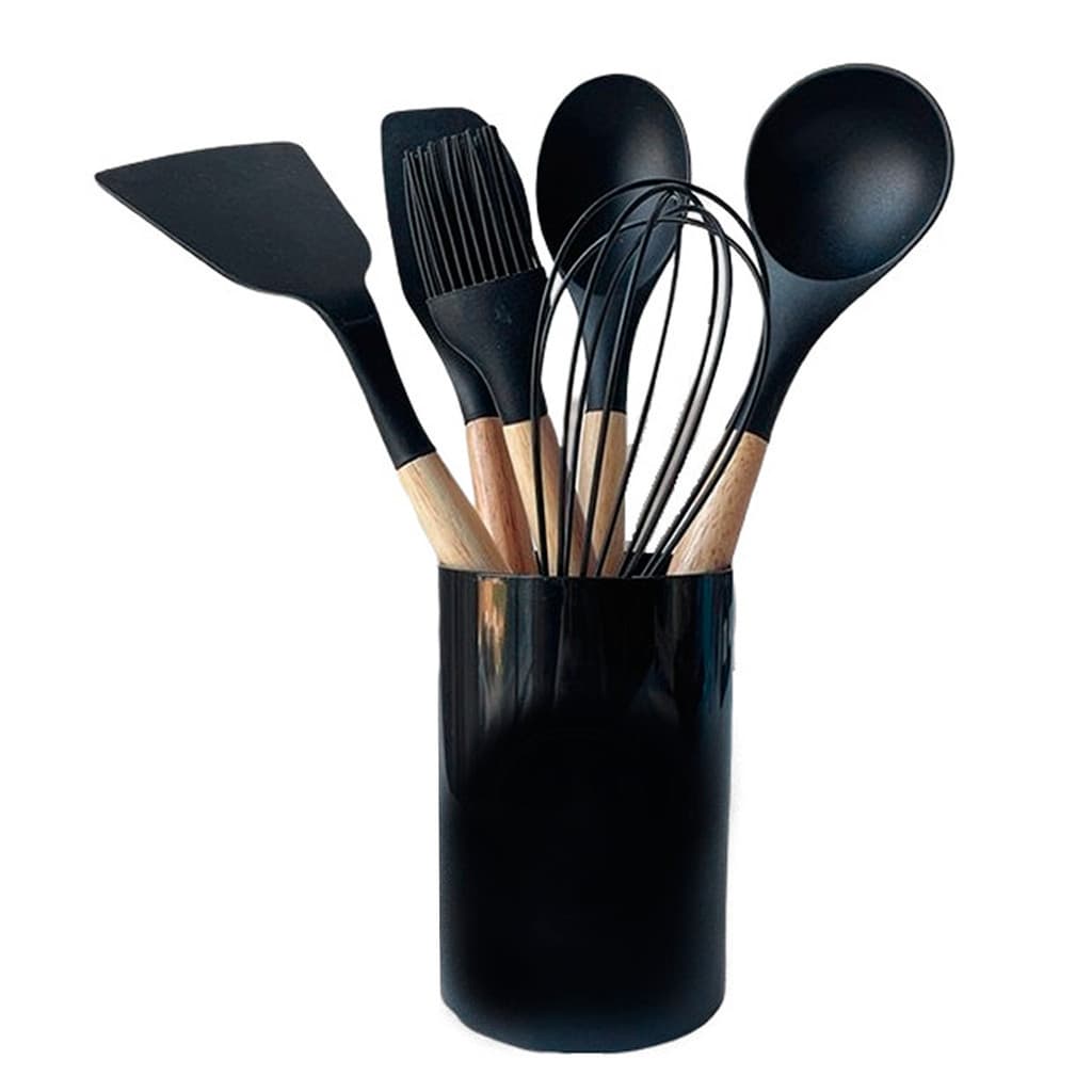 conjunto de 7 peças de utensilios de cozinha em silicone