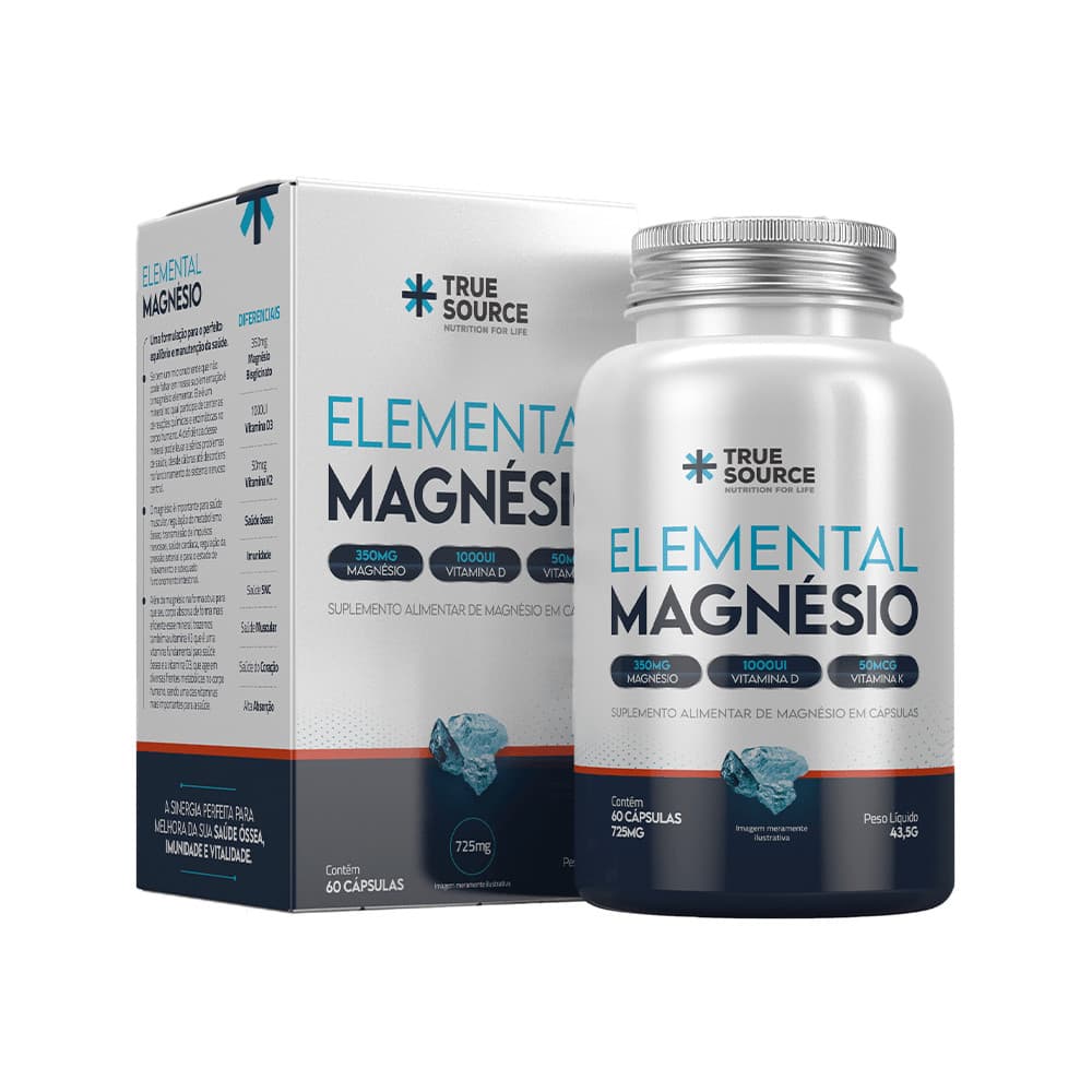 Elemental Magnesio 60 Cápsulas True Source