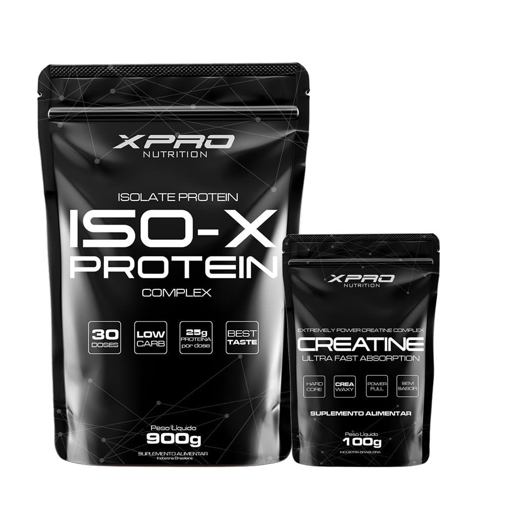 Kit Iso-X - 900g + Creatina Refil - 100g - XPro Nutrition