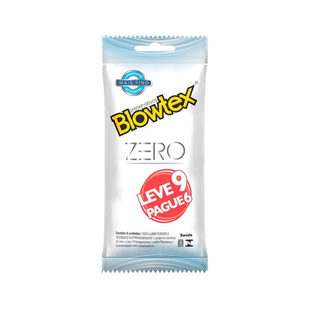 Preservativo Blowtex Zero Mais Fino Leve 9 Pague 6 Especial