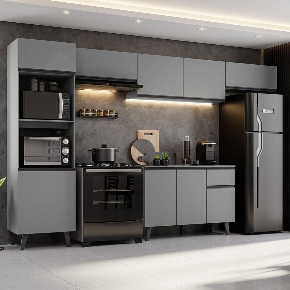 Armário de Cozinha Completa 340 cm Nice Madesa 01