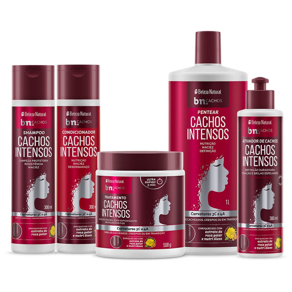 Kit Cachos Intensos + Ativador de Cachos Intensos 300ml bn.Cachos