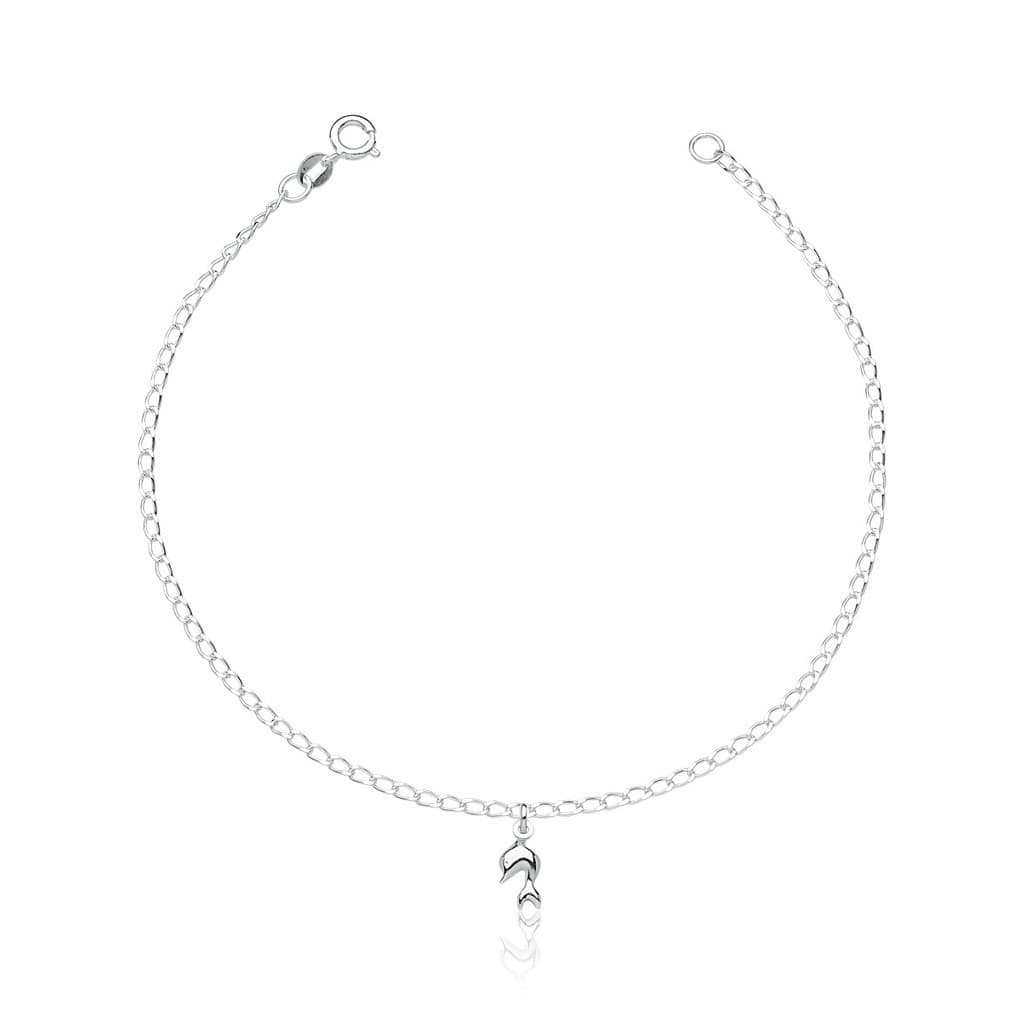 Pulseira prata 925 golfinho 18cm
