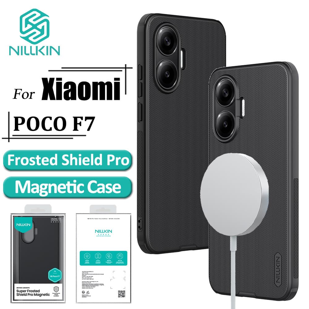 Nillkin Super Frosted Shield Pro Capa Magnética Para Xiaomi Poco F7 De Telefone Ultrafina Fosca TPU + Traseira PC