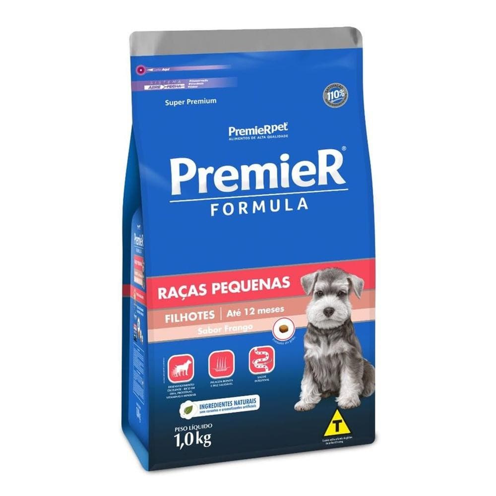 Ração Premier Formula Cães Filhotes Porte Pequeno Frango 1Kg