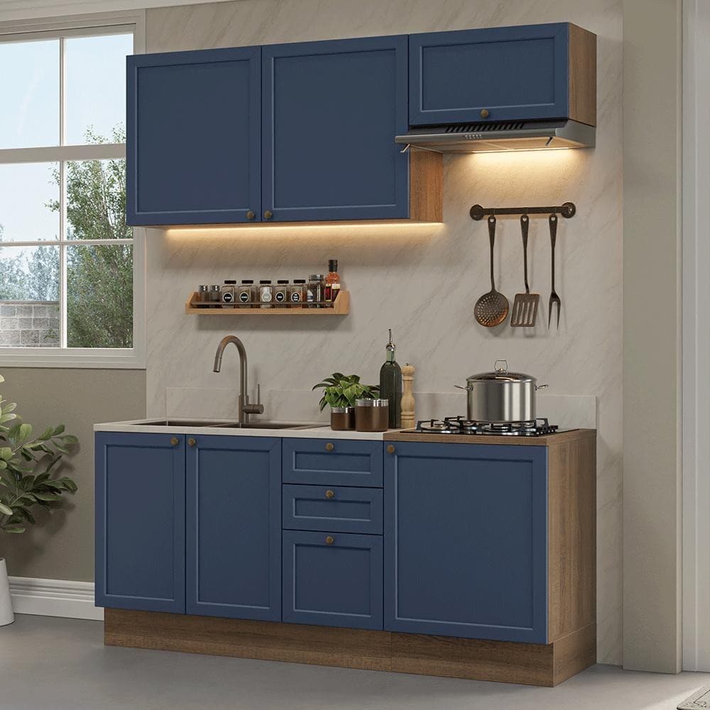 Armário de Cozinha Compacta 180 cm Vik Madesa 01
