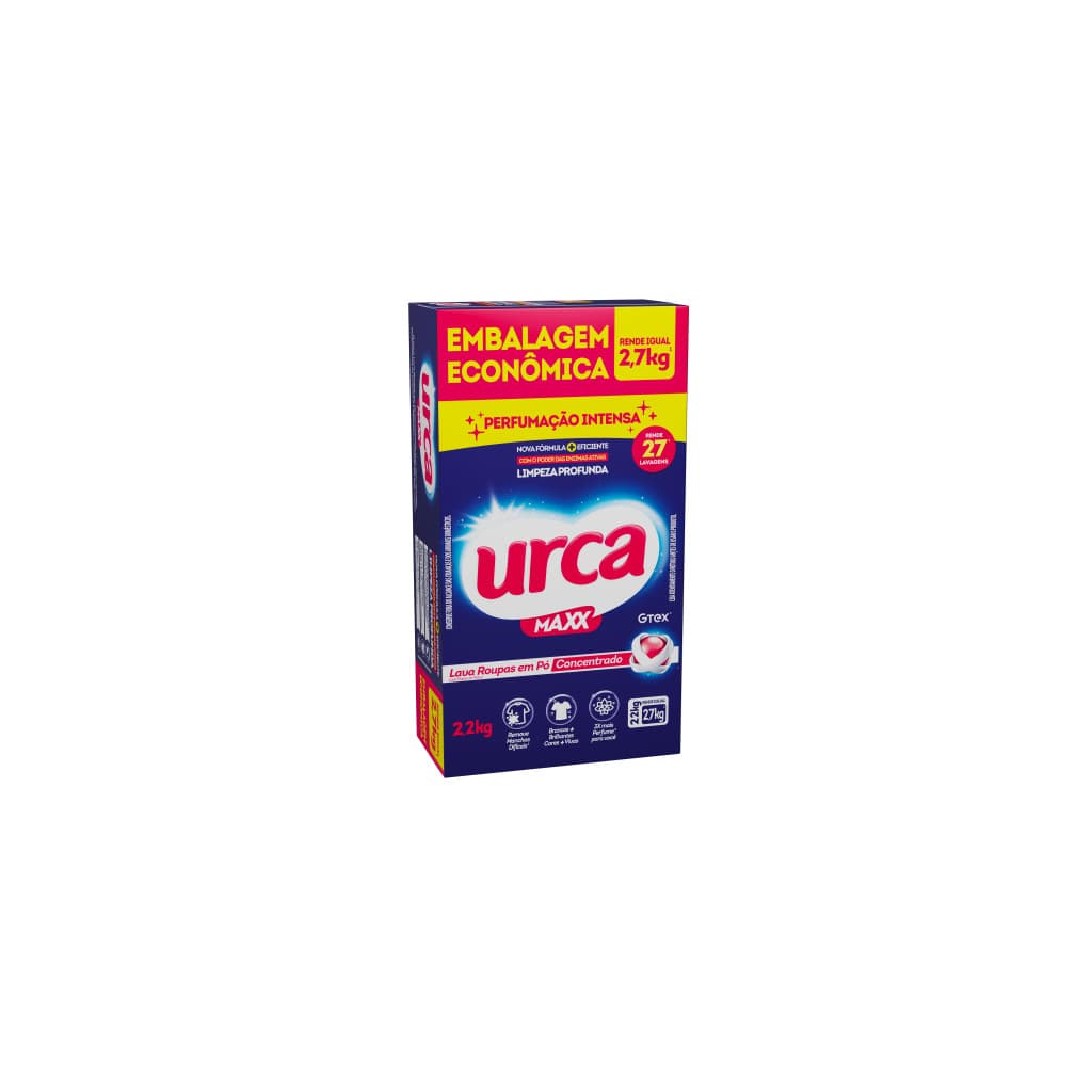 Lava Roupas Pó Concentrado Urca Cartucho - 2,2kg
