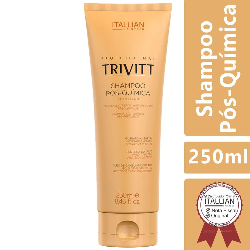 Shampoo Trivitt Pos Quimica Uso Diario 250 Ml