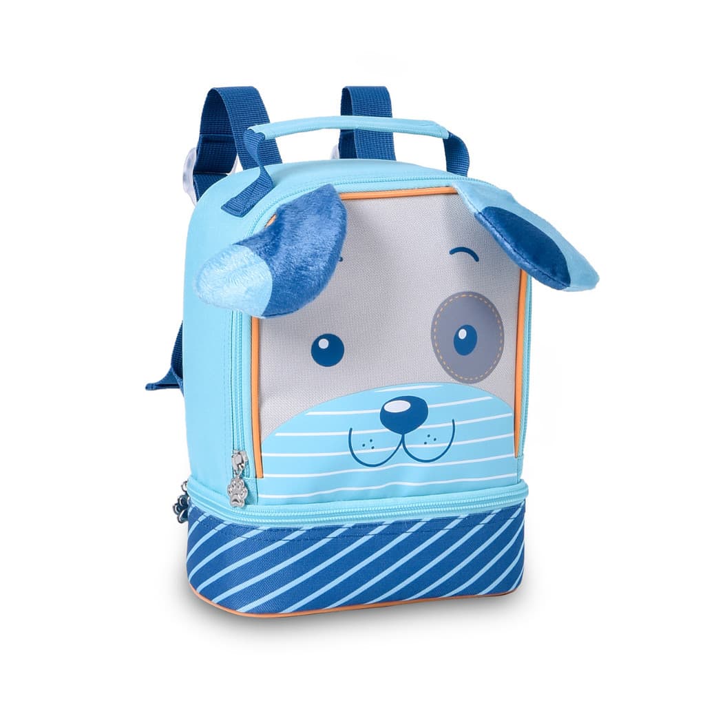 Lancheira Masculina Com Tecido Térmico 02 Bolsos Pets Azul - Clio Style