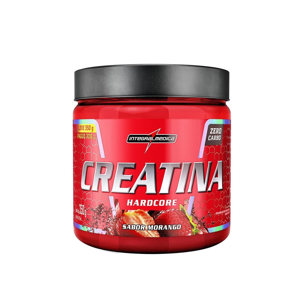 Integralmedica Creatina Hardcore 350 g — Creatina Monohidratada, Zero Açúcar, Sem Glúten