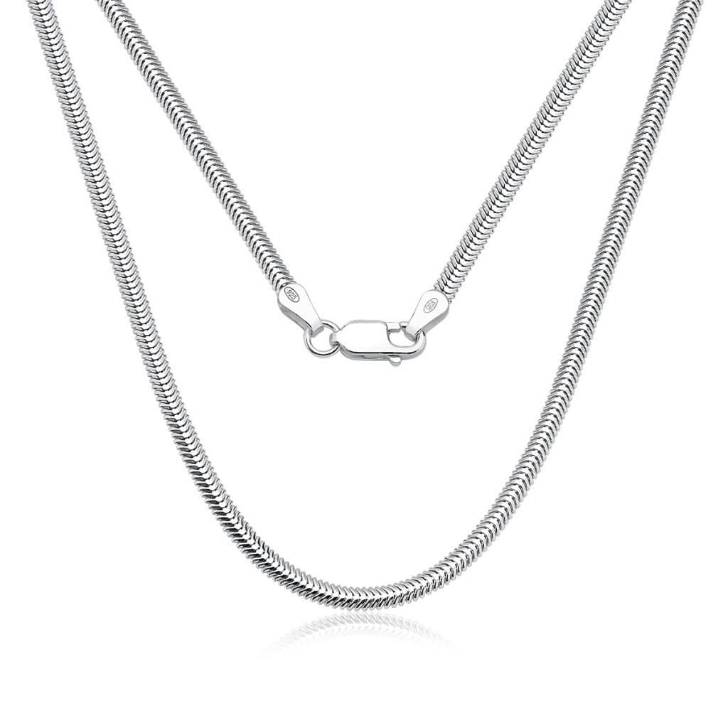 Corrente Feminina de Prata 925 Rabo de Rato Lacraia 2mm