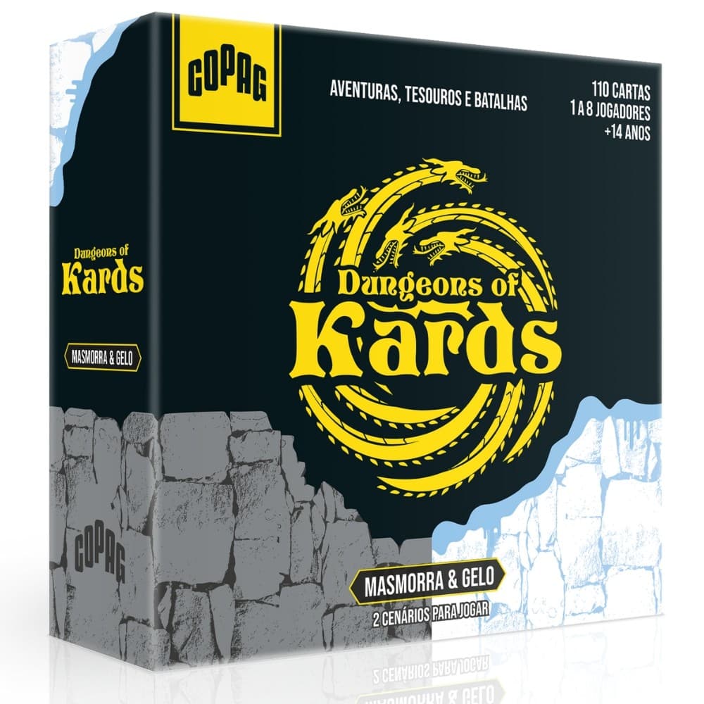 JOGO DE MESA DUNGEONS OF KARDS MASMORRA GELO COPAG 110 CARTA RPG TABULEIRO BATALHA MEEPLE BOARD GAME