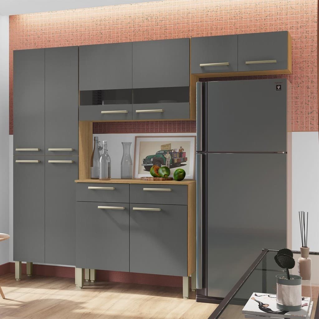 Cozinha Completa Compacta Com Balcão 10 Portas Nala Kits Paraná