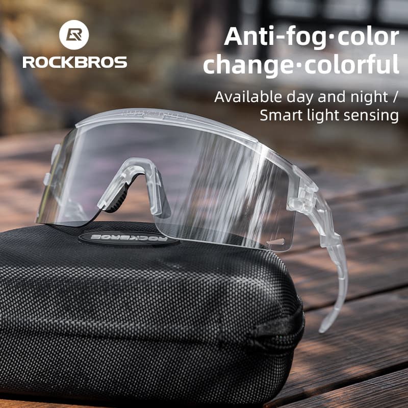 ROCKBROS Óculos De Ciclismo Miopia Quadro Anti-Nevoeiro Leve Confortável Polarizado Fotocromático Sol Da Bicicleta Acessórios