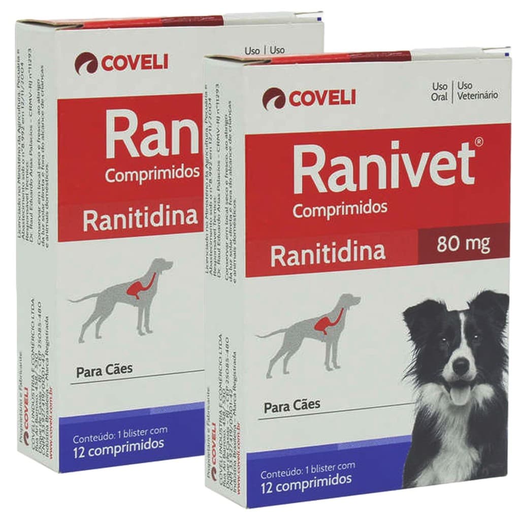 Kit 2 Antiácido Coveli Ranivet Ranitidina - 80 mg