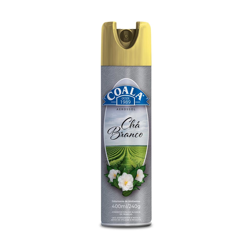 Odorizante de Ambientes Aerossol Coala - Chá Branco - 400ml / 240g