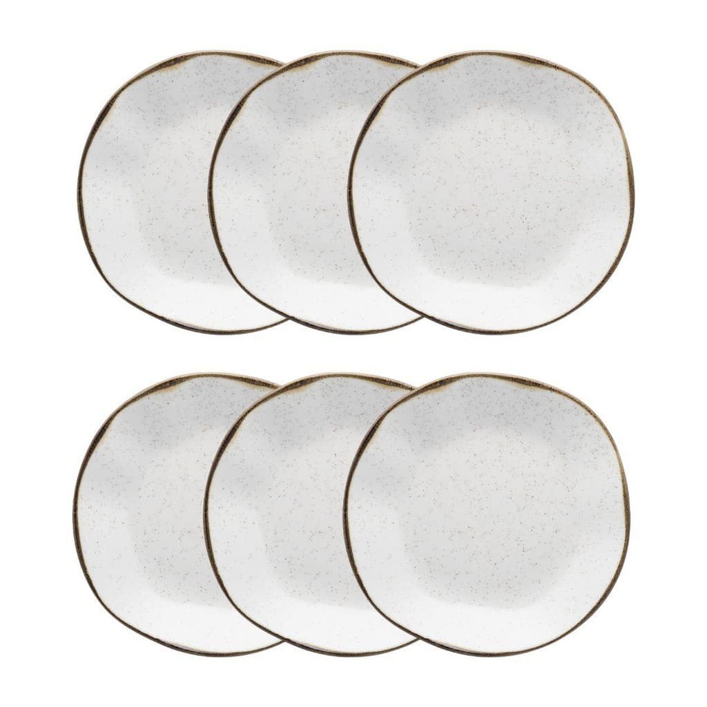 Conjunto 6 Pratos Fundo 22,5 cm Ryo Maresia Porcelana Oxford