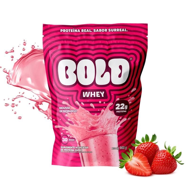 BOLD Whey Mousse de Morango 900g