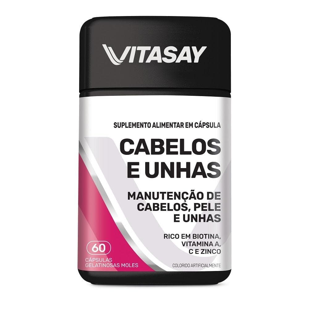 Suplemento Alimentar Vitasay Cabelos e Unhas 60 Cápsulas