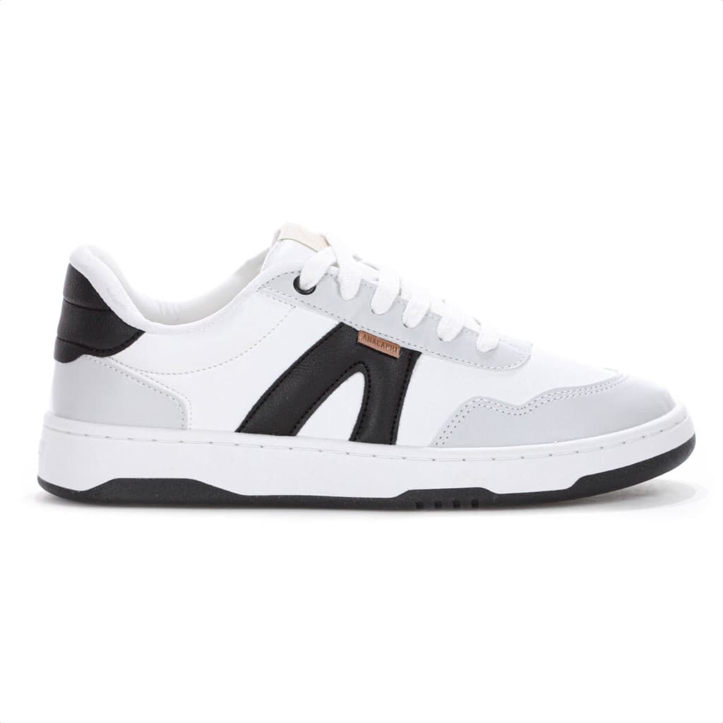 Tênis Anacapri AC1119 Branco Preto e Cinza - Feminino
