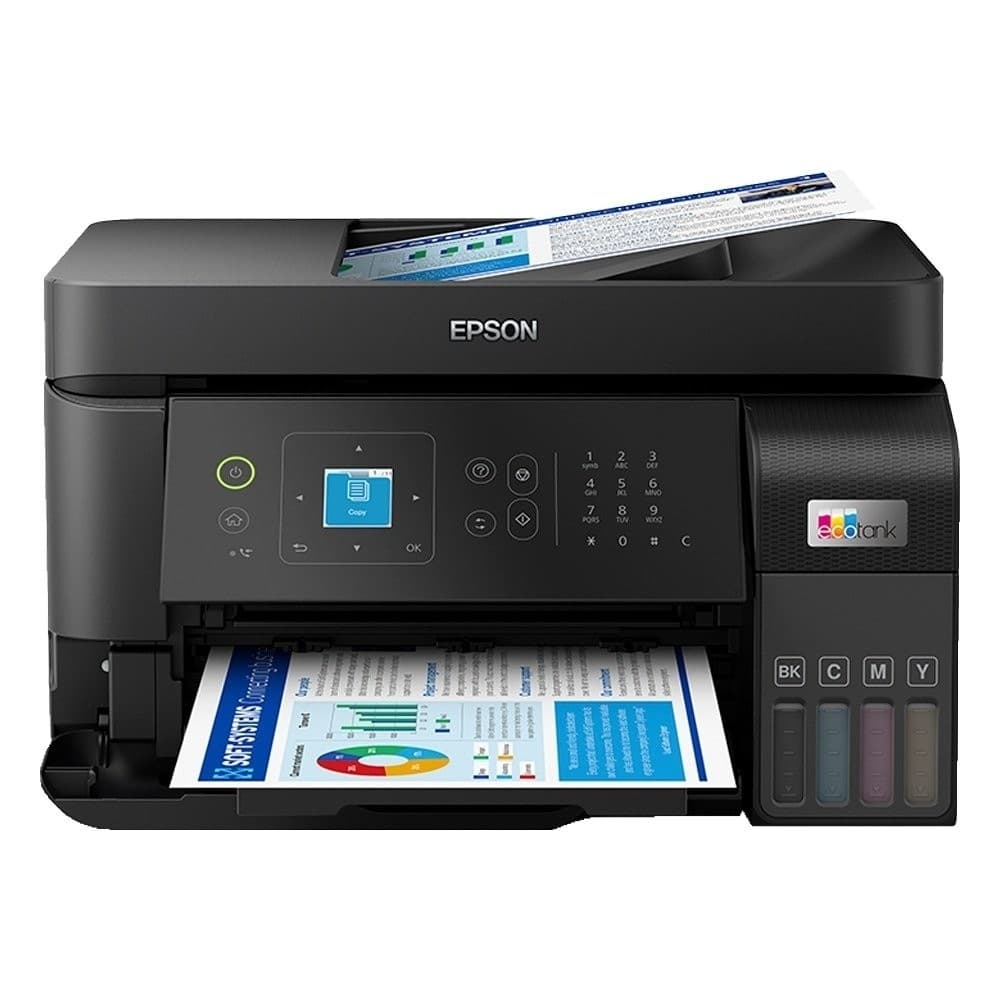 Multifuncional Epson Ecotank L5590 | Injeção de Tinta, Colorida, Wi-Fi, Wi-Fi Direct, USB 2.0, Preto